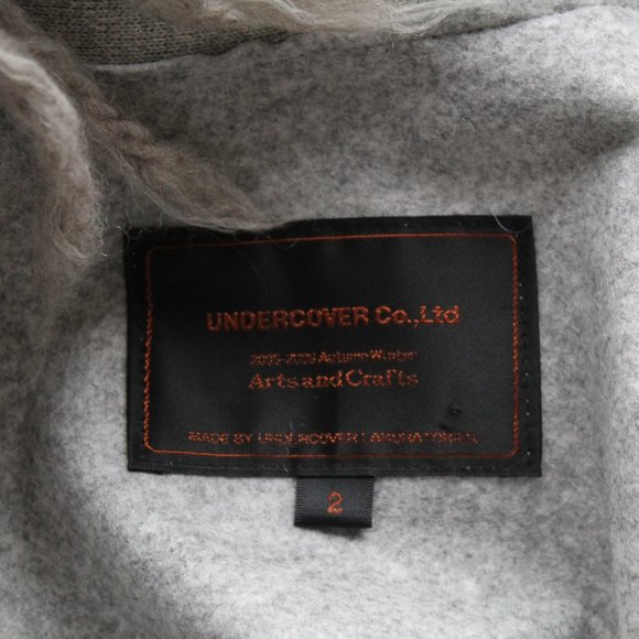 Undercover Art & Crafts 05AW Shag Felt Women's Jacket Grey Size 2 Wool Japanese - Picture 10 of 11
